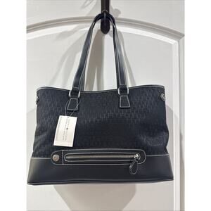 Tommy Hilfiger Black Monogram Tote Shopper – New With Tags